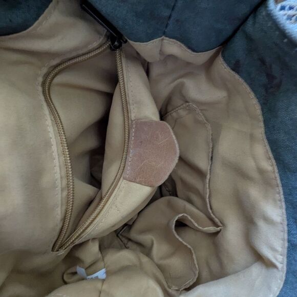 Backpack Tribal Aztec Olive Green Stripes Canvas Bag Festival Purse Boho Gremlin - Picture 4 of 8